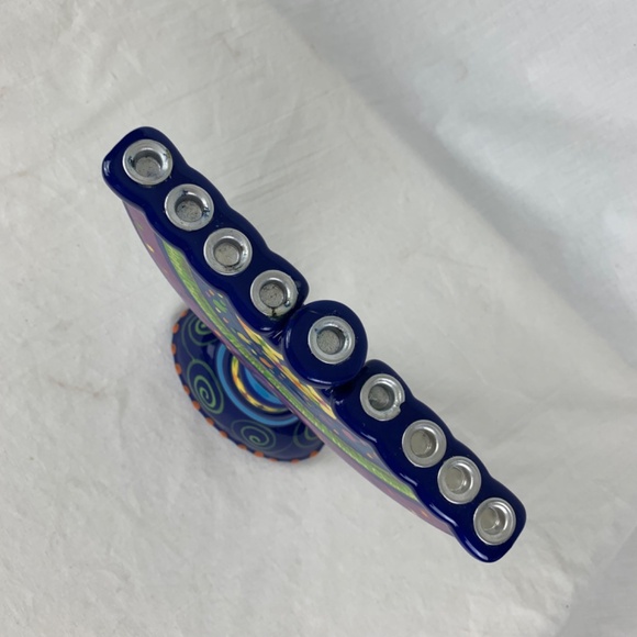 Colorful Ceramic Menorah Hanakah Jacob Rosenthal Judaica Collection F Timinsky - Picture 2 of 10